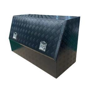 Black Aluminium Checkerplate Storage Toolbox Side Half Door 120CM